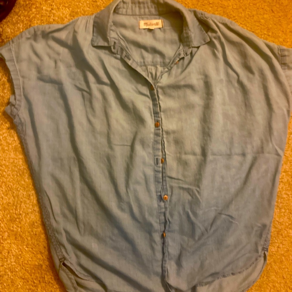 Madewell button up short sleeve shirt oversized